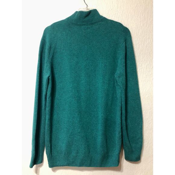 Timberland Men’s Wool Blend Henley Sweater Green Mock Neck Regular Fit Size XXL - Picture 2 of 11